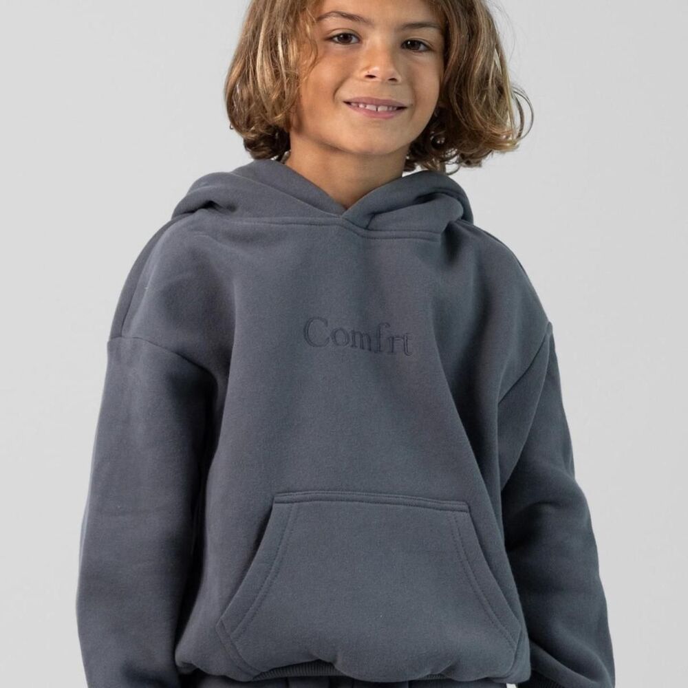 Comfrt Grey and Black Hoodie